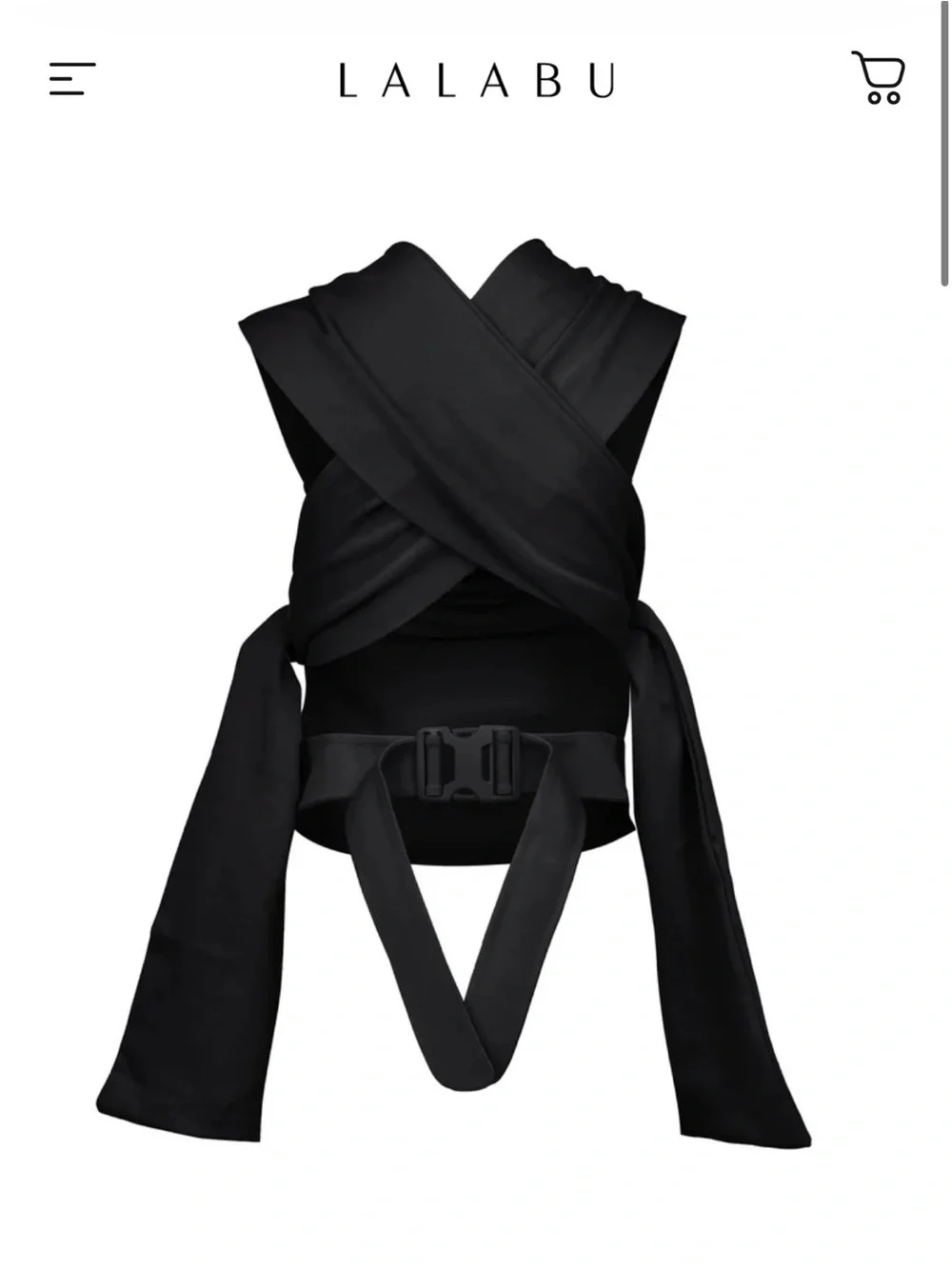 Lalabu Simple Wrap Carrier in black
